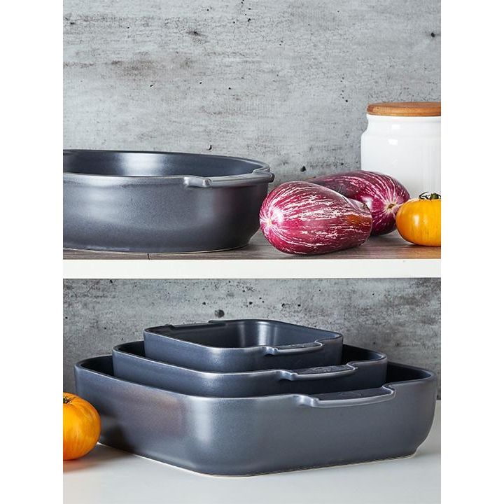 APPOLIA - Plat four en céramique carré Ardoise 36cm-14" - Peugeot - Plat pour four - - La Guilde Culinaire