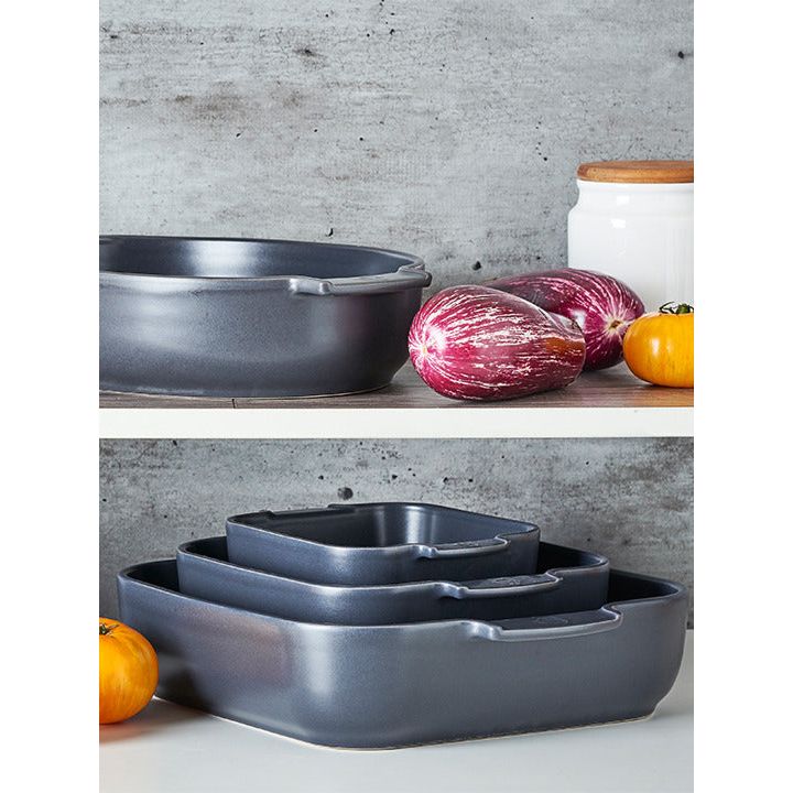 APPOLIA - Plat four en céramique carré Ardoise 21cm-8,25" - Peugeot - Plat pour four - - La Guilde Culinaire