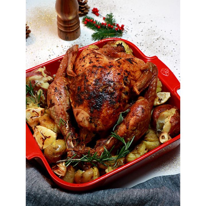 APPOLIA - Plat four en céramique carré rouge 36cm-14" ! - Peugeot - Plat pour four - - La Guilde Culinaire