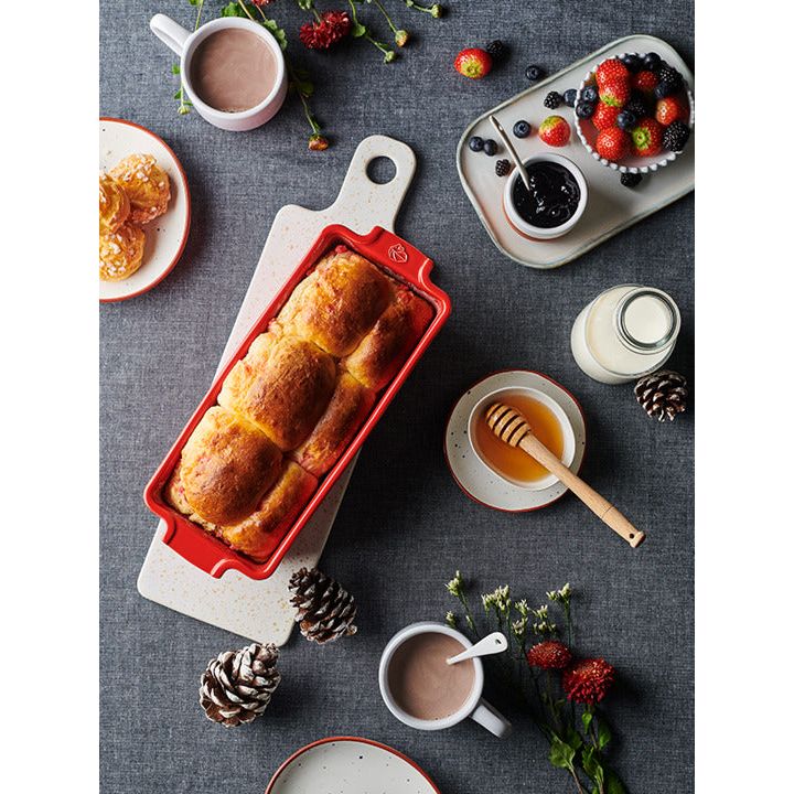 APPOLIA - Moule à cake en céramique Rouge 31cm-12,25" - Peugeot - Moule à gâteaux - - La Guilde Culinaire