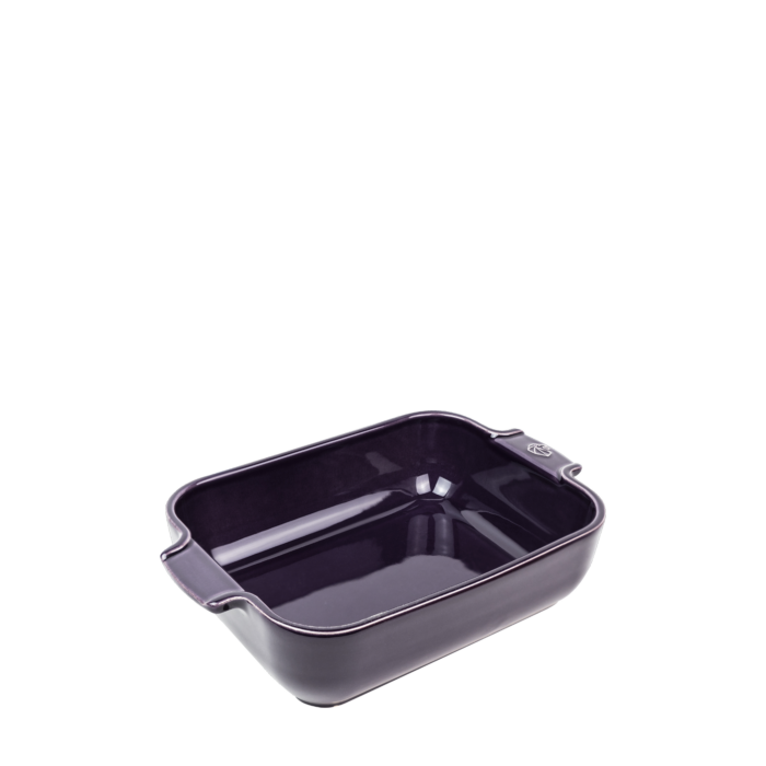 APPOLIA - Plat four en céramique rectangle Aubergine 25cm-8" ! ! - Peugeot - Plat pour four - - La Guilde Culinaire