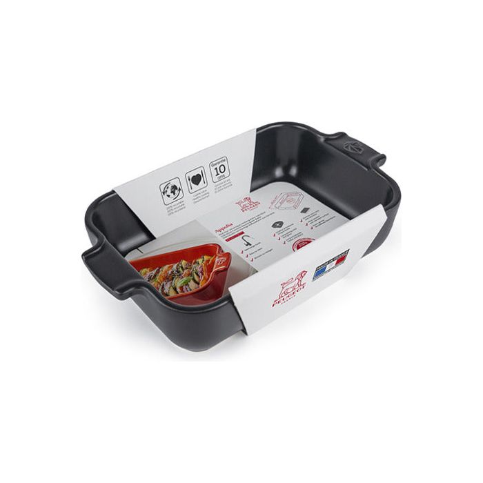 APPOLIA - Plat four en céramique rectangle Ardoise 22cm-8 3/4" - Peugeot - Plat pour four - - La Guilde Culinaire
