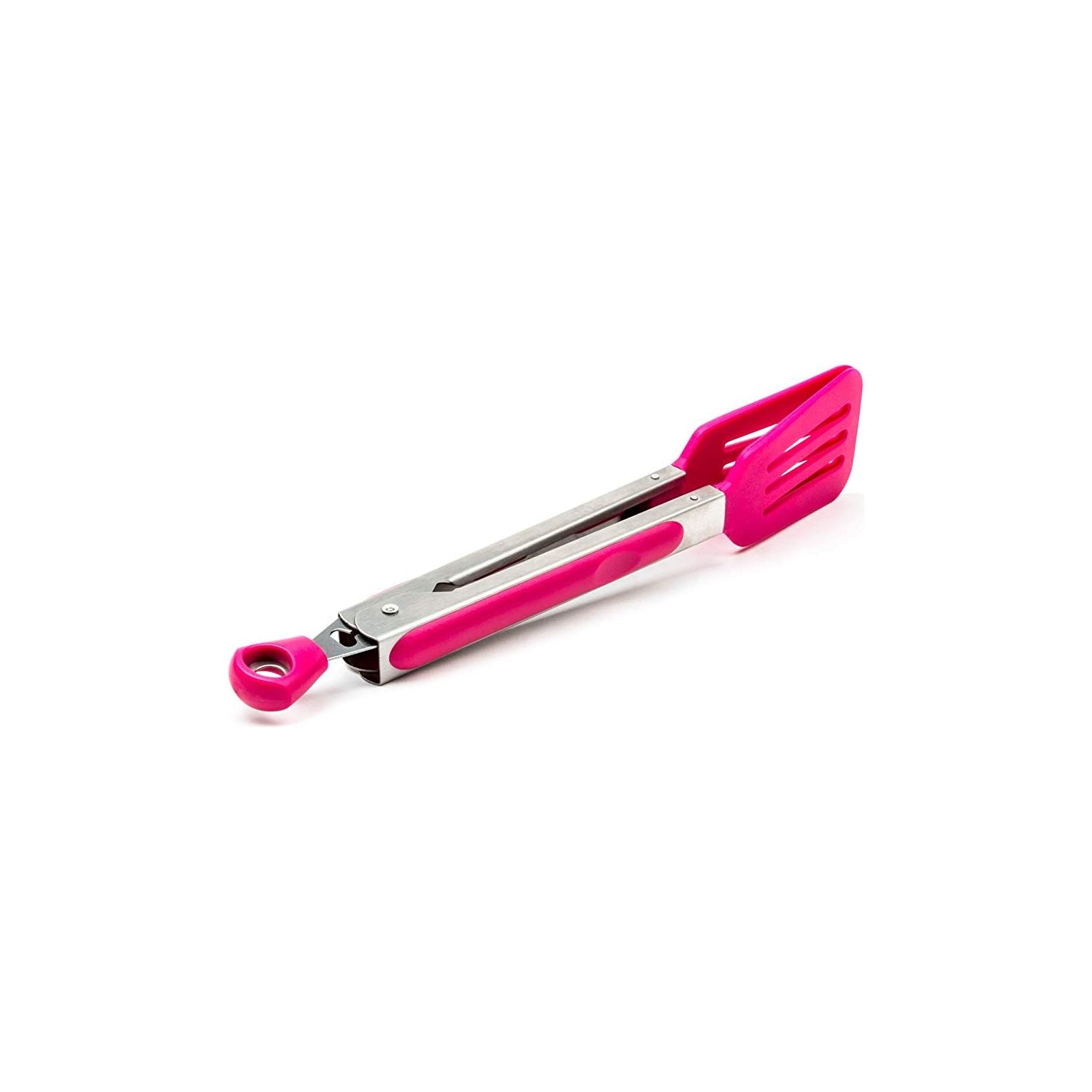 Pince plate en silicone fuchsia - Fox Run - Pince de cuisine - - La Guilde Culinaire