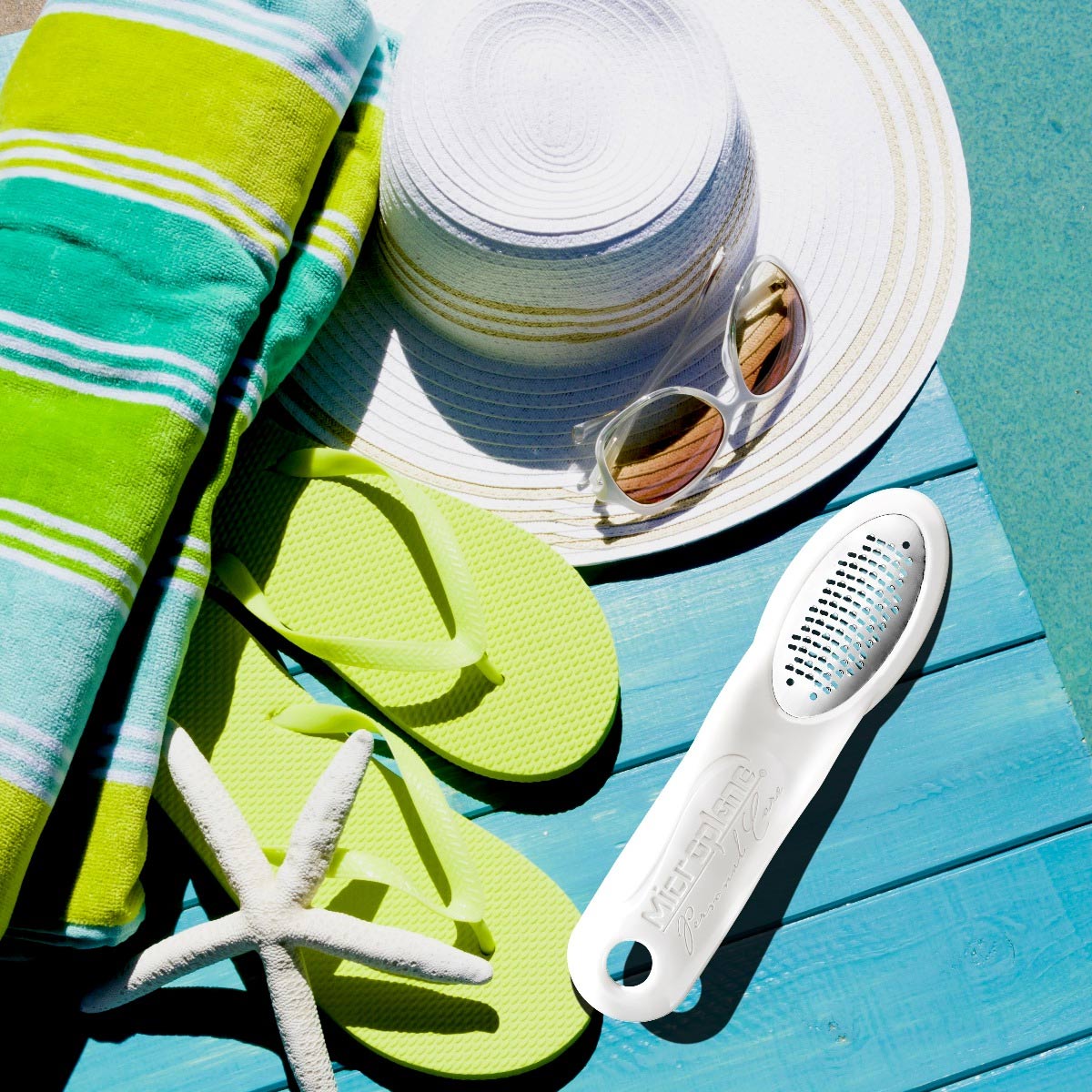 Petite râpe à pied pour pédicure (Blanc) - Microplane - Soin de la peau - - La Guilde Culinaire