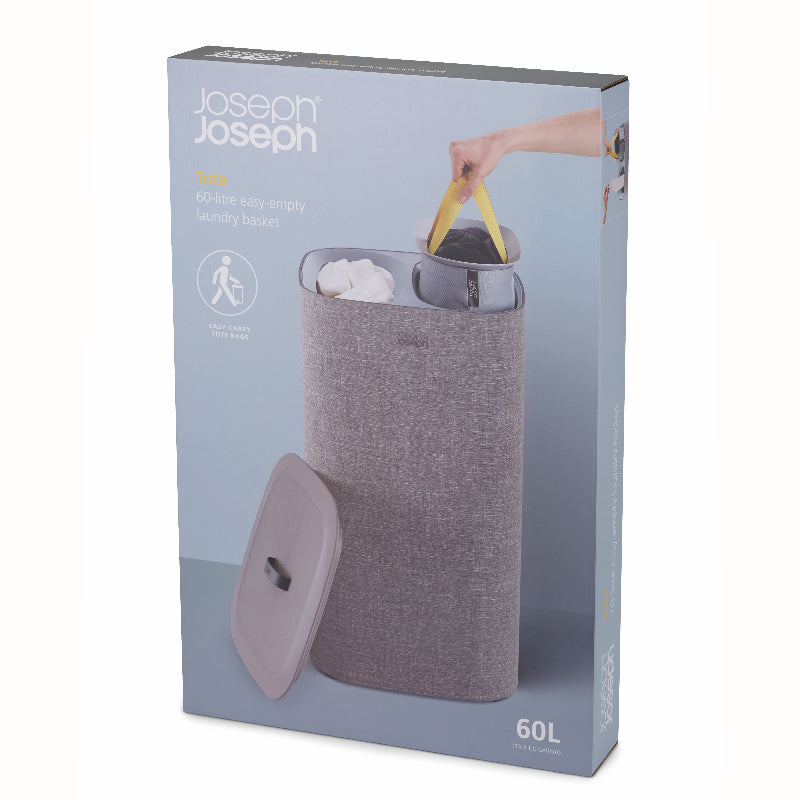 Panier à linge facile à vider Tota 60L Gris - Joseph Joseph - Panier à linge - - La Guilde Culinaire