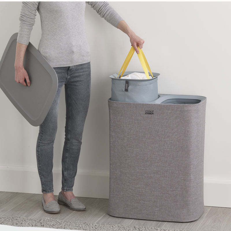Panier à linge facile à vider Tota 90L Gris - Joseph Joseph - Panier à linge - - La Guilde Culinaire