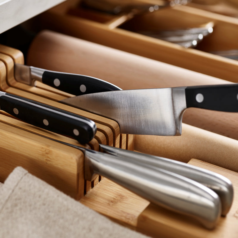 Range-couteaux à 2 niveaux DrawerStore Bambou - Joseph Joseph - Range-couvert - - La Guilde Culinaire