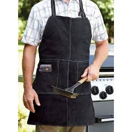 Tablier en cuir noir pour le BBQ Outset - Outset - Tablier cuisine pour BBQ - - La Guilde Culinaire