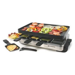 Stelvio - Raclette pour 8 personnes avec plaque réversible non-adhésive * - Swissmar - Appareil à raclette - - La Guilde Culinaire