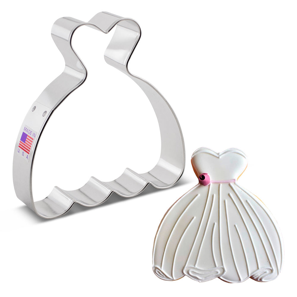 Emporte-pièce Robe de mariée 4" x 3 3/4" - Ann Clark Cookie Cutters - Emporte-pièce - - La Guilde Culinaire