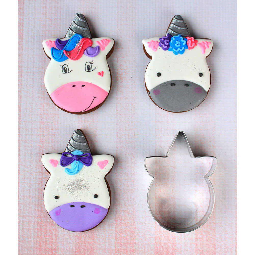 Emporte-pièce Tête de licorne 3 7/8" 2 3/4" - Ann Clark Cookie Cutters - Emporte-pièce - - La Guilde Culinaire