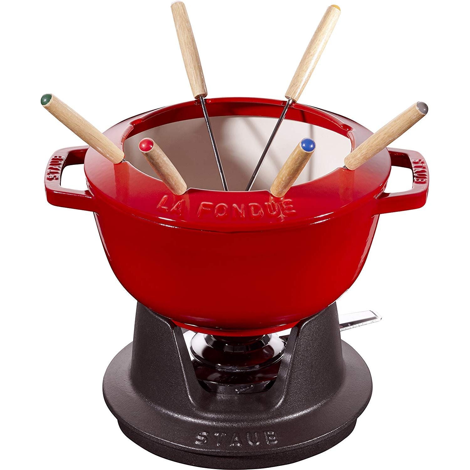 Service à Fondue en Fonte Rouge - Staub - Service à fondue - - La Guilde Culinaire