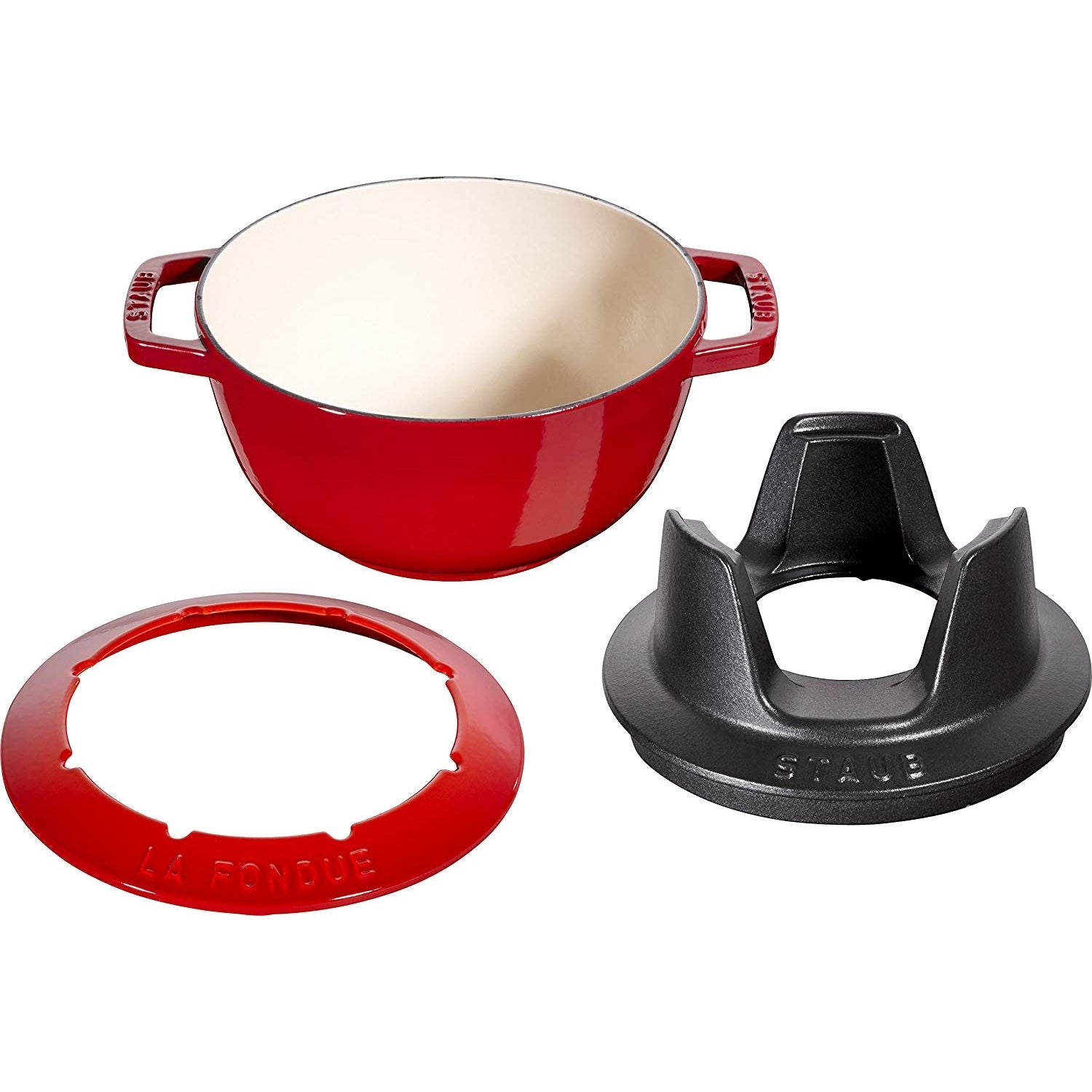 Service à Fondue en Fonte Rouge - Staub - Service à fondue - - La Guilde Culinaire
