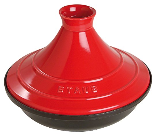 Tajine avec base en fonte et dôme en céramique Rouge    - Staub - Tajine - 
