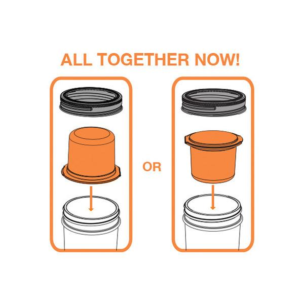 Couvercle Snack Pack pour pots Mason - Jarware - Pot masson - - La Guilde Culinaire