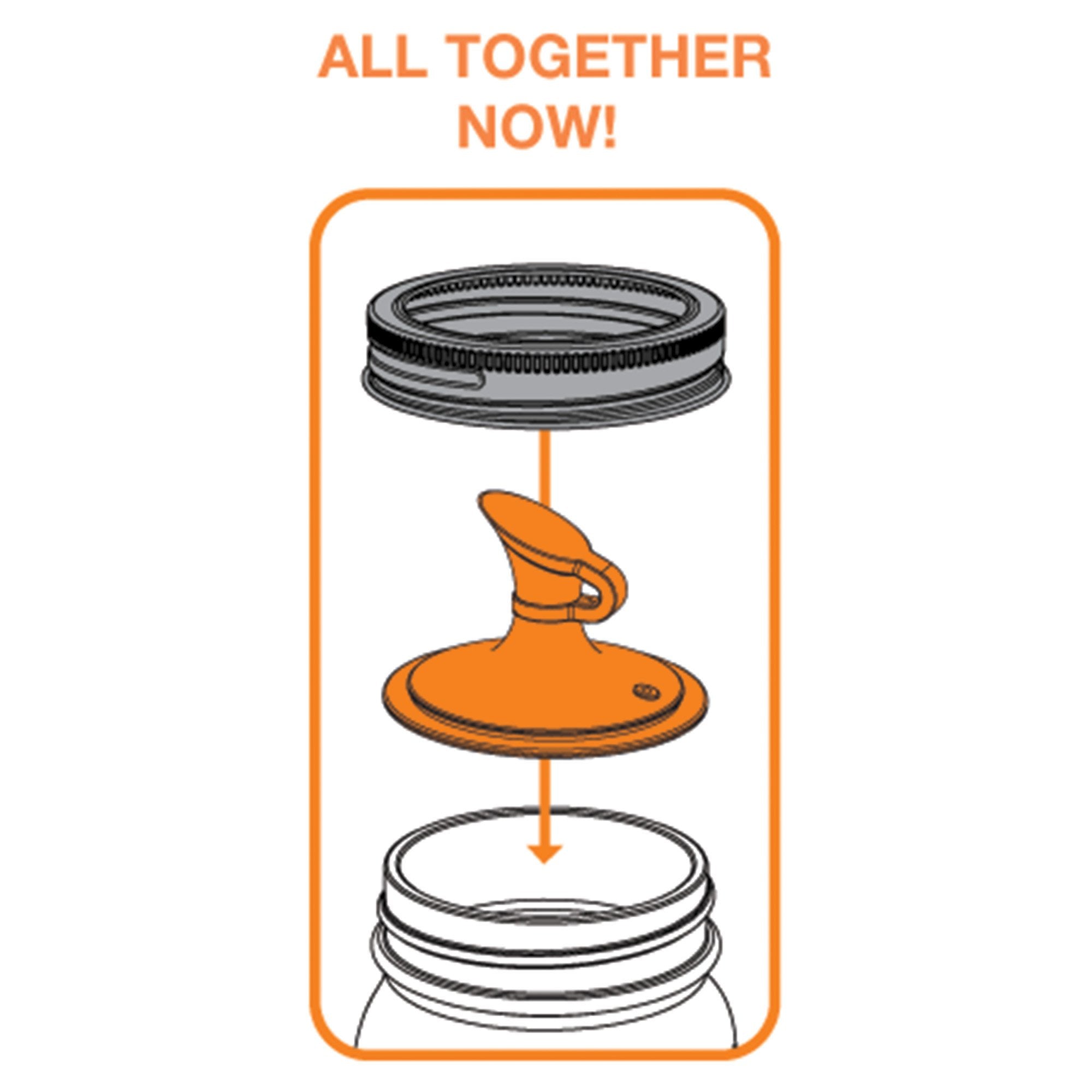 Couvercle verseur d'huile pour pots Mason - Jarware - Pot masson - - La Guilde Culinaire