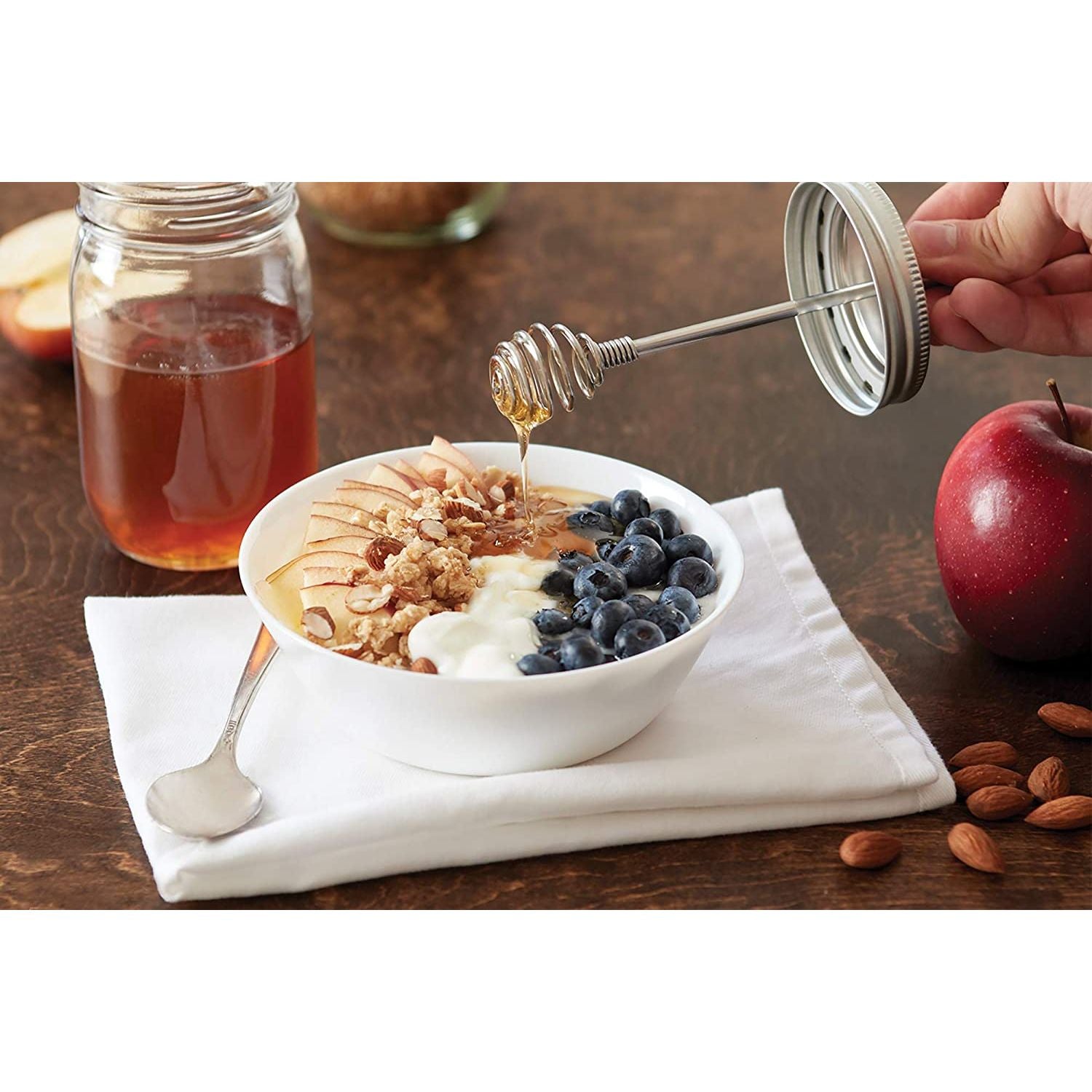 Couvercle cuillère à miel en métal pour pots Mason - Jarware - Pot masson - - La Guilde Culinaire