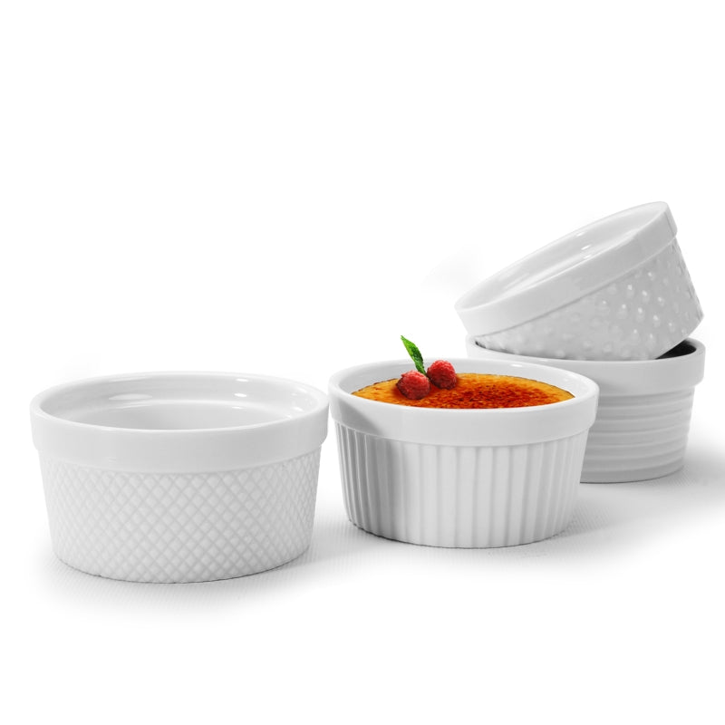 Ramequins Blanc - kit de 4 unités - Bia - Ramequin et moule à soufflé - - La Guilde Culinaire
