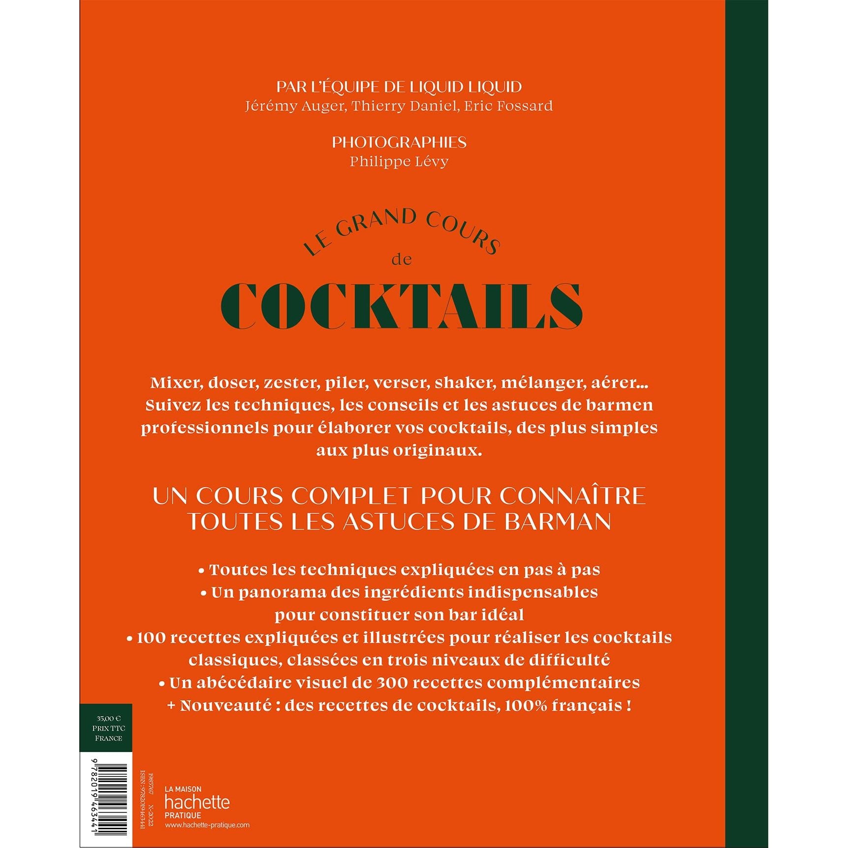 Le grand cour de Cocktails - Hachette Ed. - Livre d'alcool et boisson - - La Guilde Culinaire