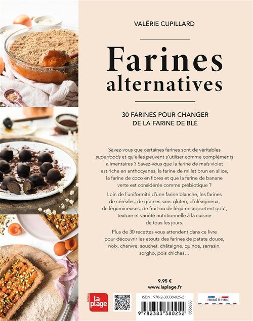 Farines alternatives    - La Plage Ed. - Livre de cuisine - 