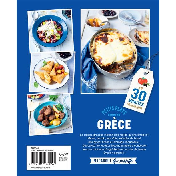 Petits plats comme en Grèce ! - Marabout - Livre de cuisine - - La Guilde Culinaire