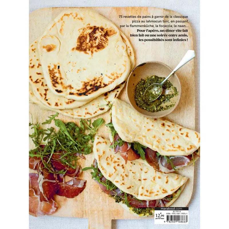 Focaccia, Pita, Flatbread : Un pain, une garniture et hop au four ! - Marabout - Livre de boulangerie - - La Guilde Culinaire