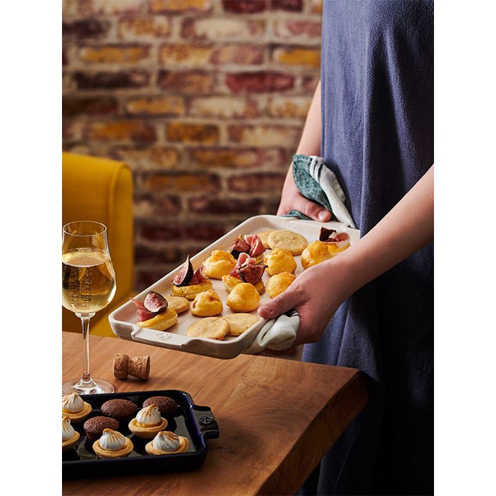 APPOLIA - Plaque apéritifs et mignardises en céramique Ardoise 40x16cm-15 3/4x6 1/4'' - Peugeot - Plateau de service - - La Guilde Culinaire