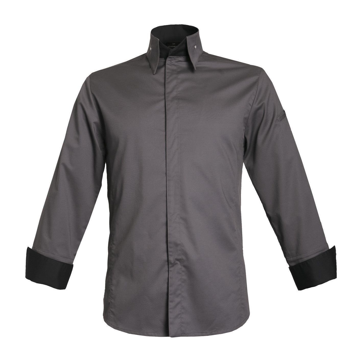 Veste de cuisine Ascoli * Anthracite Longues T3 - UE XL-54/56 - US 42/45 - Clement Design - Veste cuisine homme - ASCOLI ANTHRA ML T6 DIS - La Guilde Culinaire