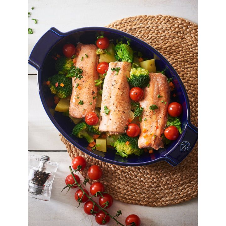 Plat four en céramique ovale ardoise 31cm-101/2“ APPOLIA ! ! - Peugeot - Plat pour four - - La Guilde Culinaire
