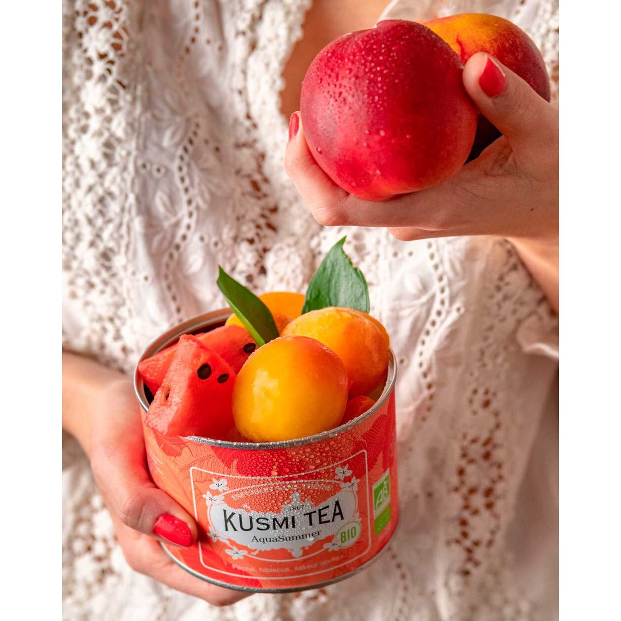 Mélange AquaSummer - Boîte métal 100g - Kusmi Tea - Thé et infusion - - La Guilde Culinaire