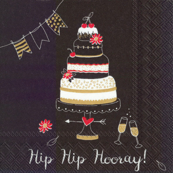 Serviette Cocktail Hip Hip Hourray - IHR - Serviette - - La Guilde Culinaire