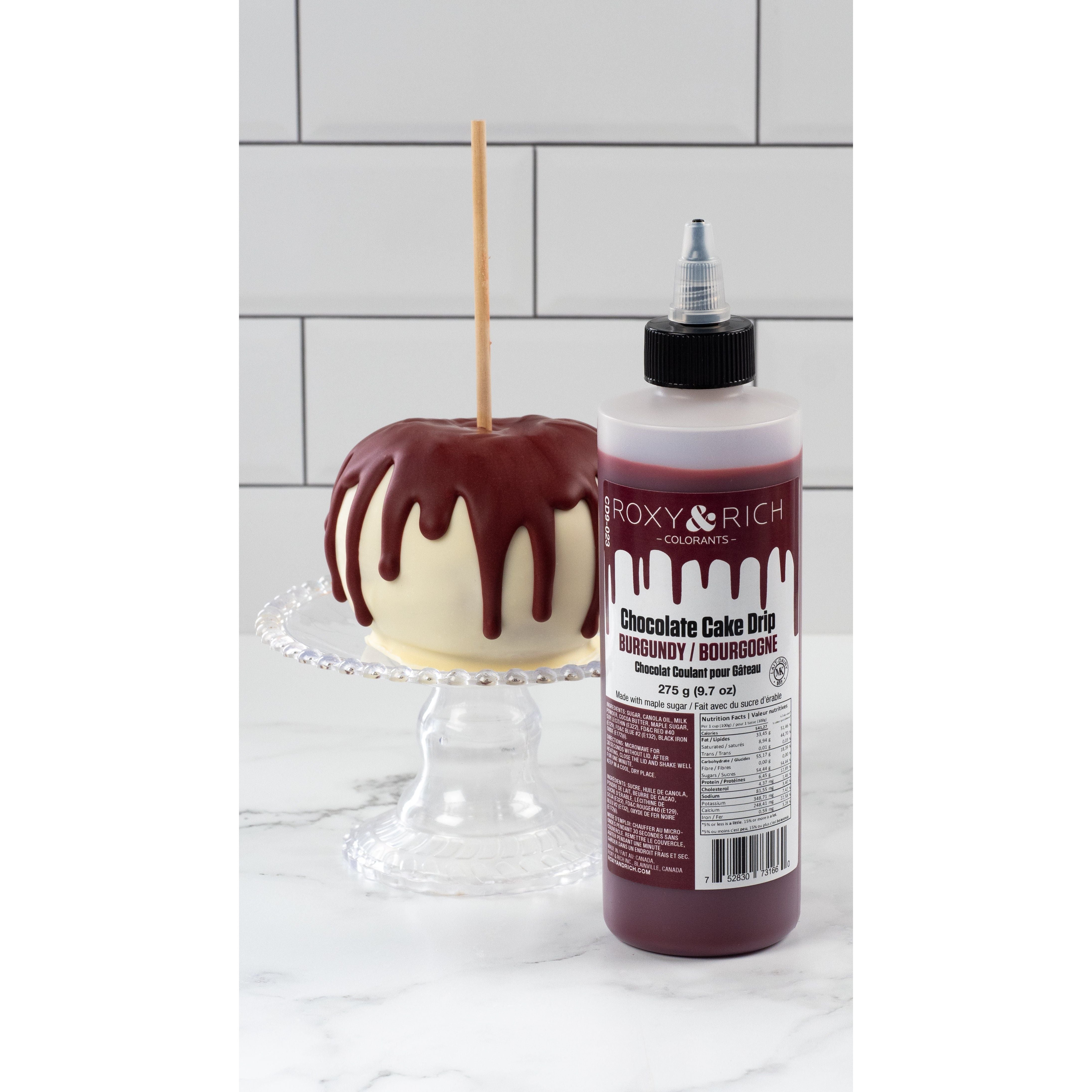 Chocolat Coulant pour Gâteau “Cake Drip” Bourgogne - 275g - Roxy & Rich - Chocolat coulant pour gâteau - - La Guilde Culinaire
