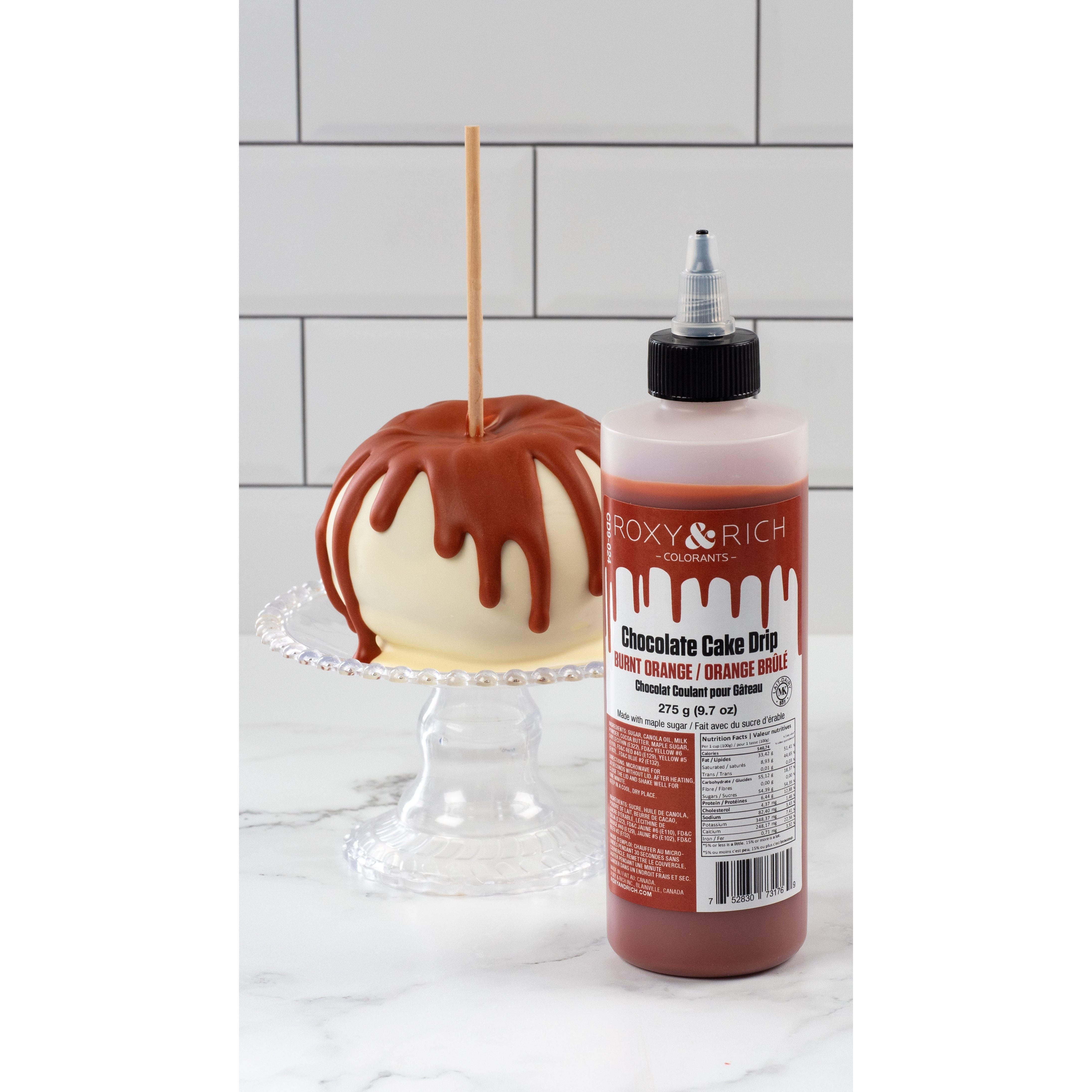 Chocolat Coulant pour Gâteau “Cake Drip” Orange Brûlé - 275g - Roxy & Rich - Chocolat coulant pour gâteau - - La Guilde Culinaire