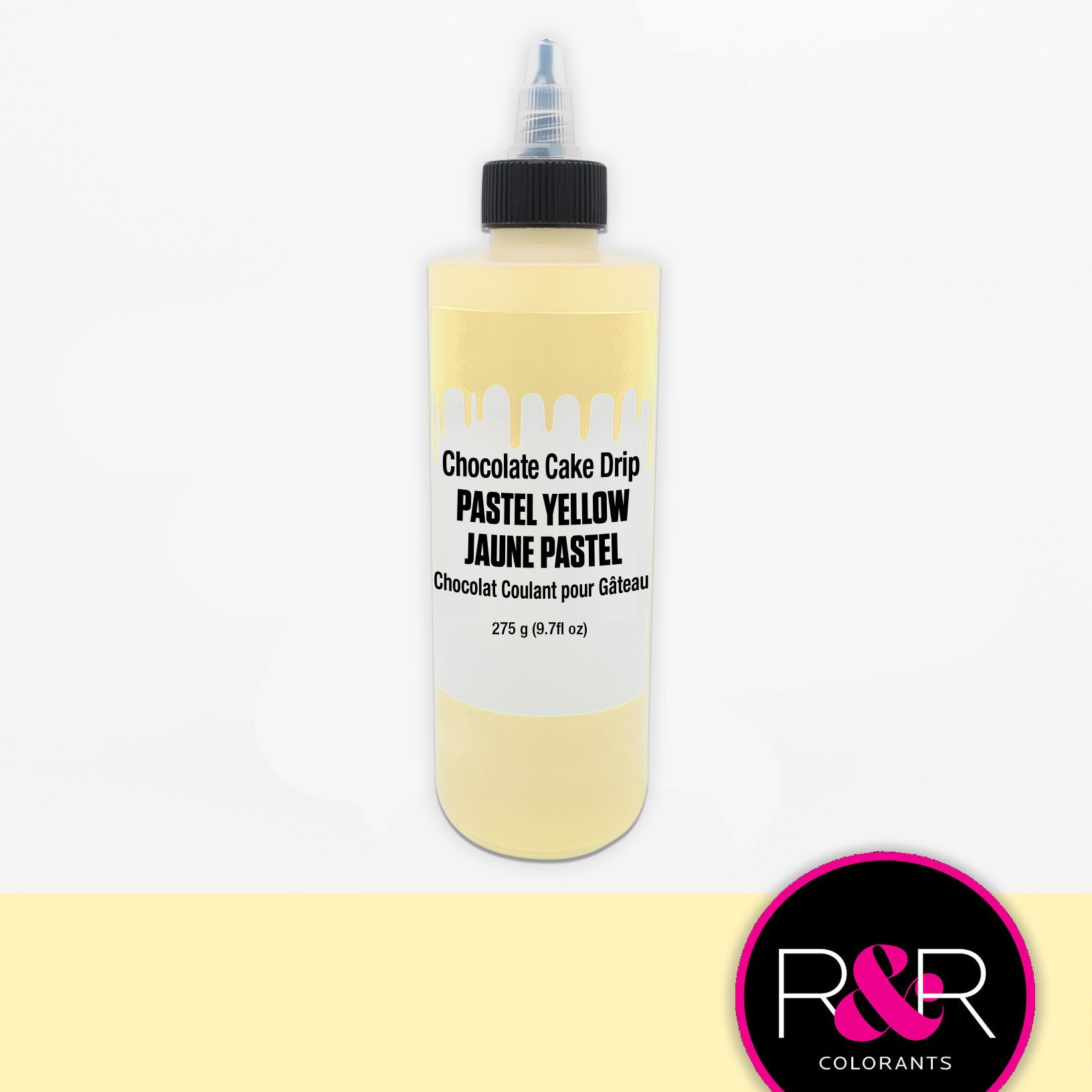 Chocolat Coulant pour Gâteau “Cake Drip” Jaune Pastel - 275g * - Roxy & Rich - Chocolat coulant pour gâteau - - La Guilde Culinaire