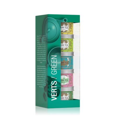 Les Verts - Assortiment de 5 boîtes métal de 25 gr    - Kusmi Tea - Thé et infusion - 