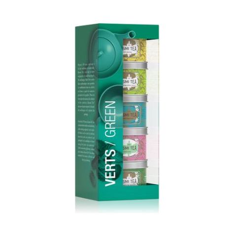 BB - Les Verts - Assortiment de 5 boîtes métal de 25 gr * - Kusmi Tea - Thé et infusion - - La Guilde Culinaire