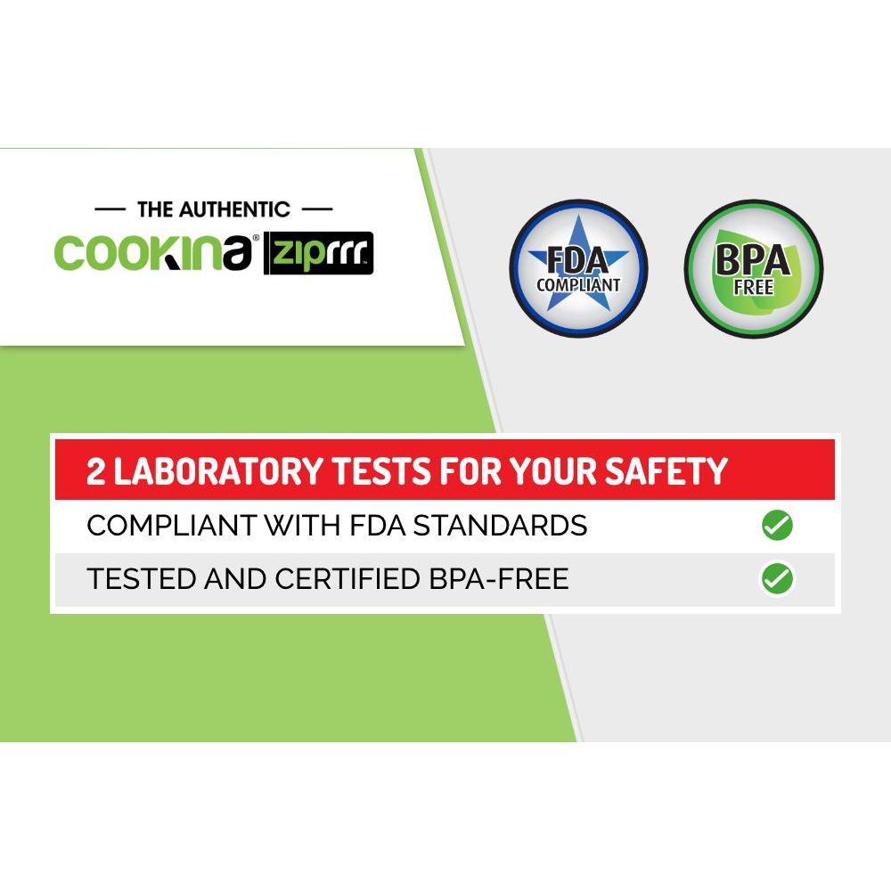 Cookina ZIPRRR - Sacs réutilisables à sandwich * - Cookina - Emballage alimentaire - - La Guilde Culinaire