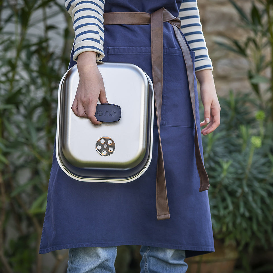 Cloche rectangulaire en acier inoxydable poli pour Plancha - ENO - Accessoire pour plancha - - La Guilde Culinaire