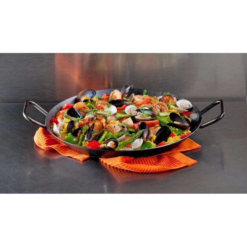 Poêle à paella à double poignée en acier carbone de 15'' - Lodge - Poêle - - La Guilde Culinaire