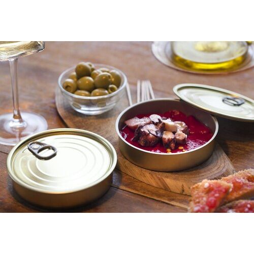 Boite cocktail ronde en métal 145 ml+ couvercle par 30 - Solia - Service de table jetable - - La Guilde Culinaire