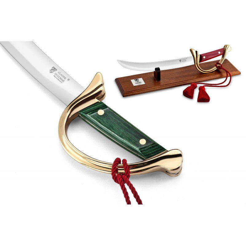 Sabre à champagne - Lafayette manche lamina vert - Claude Dozorme - Claude Dozorme - Sabre à champagne - - La Guilde Culinaire