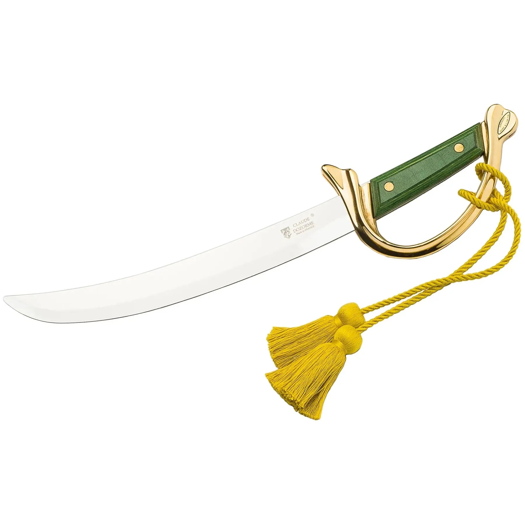 Sabre à champagne - Lafayette manche lamina vert - Claude Dozorme - Claude Dozorme - Sabre à champagne - - La Guilde Culinaire