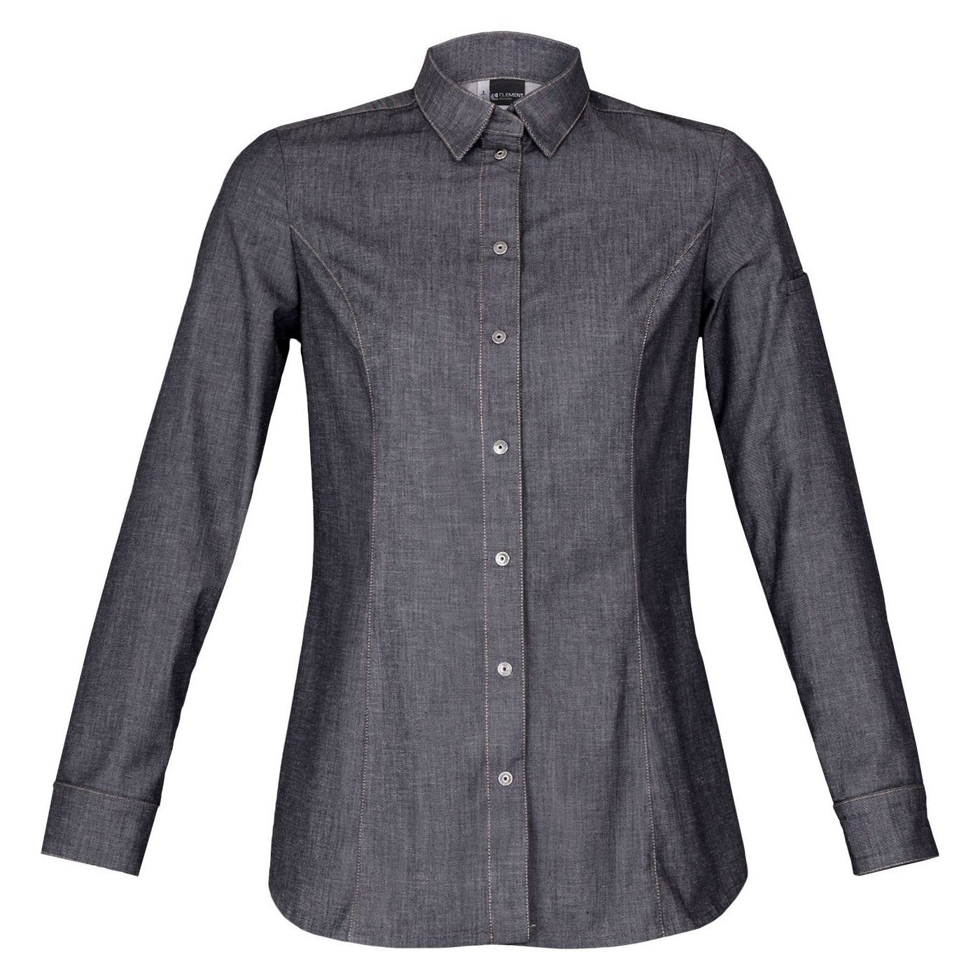 Veste de cuisine Dakota * Denim Longues T00 - UE XS-34/36 - US 28/29 - Clement Design - Veste cuisine femme - DAKOTA DENIM ML T00 - La Guilde Culinaire