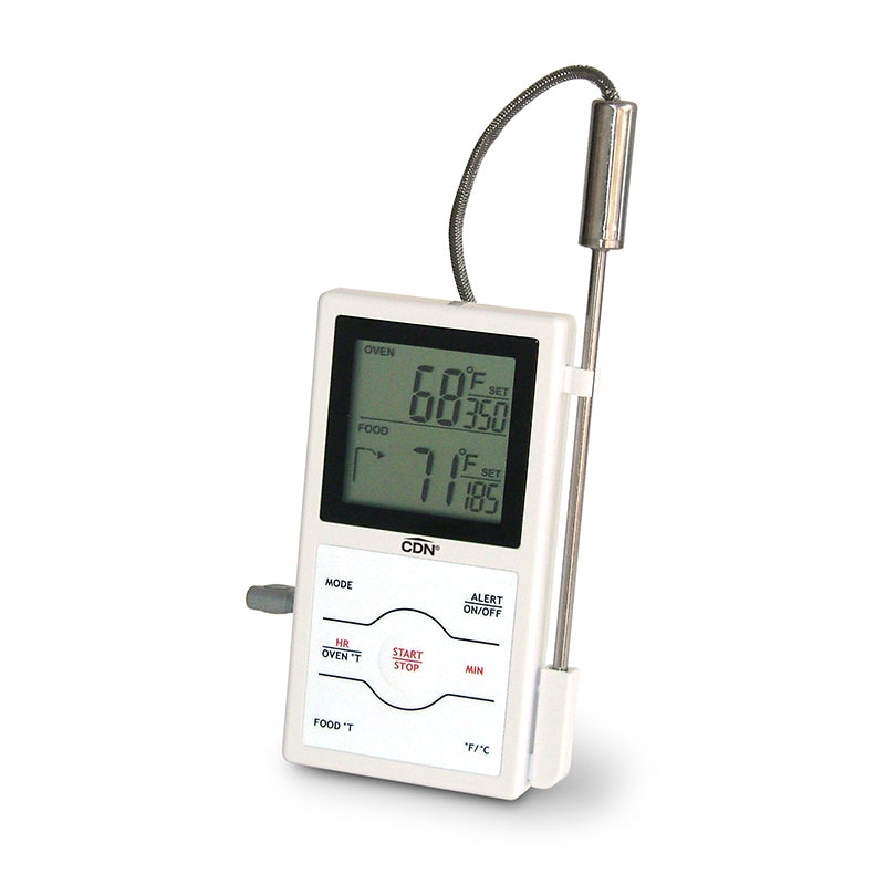 Thermomètre digital à sonde avec fonction minuteur, acier inox