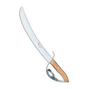 Sabre à champagne Design - Manche en chêne avec garde en aluminium et socle - Claude Dozorme - Claude Dozorme - Sabre à champagne - - La Guilde Culinaire