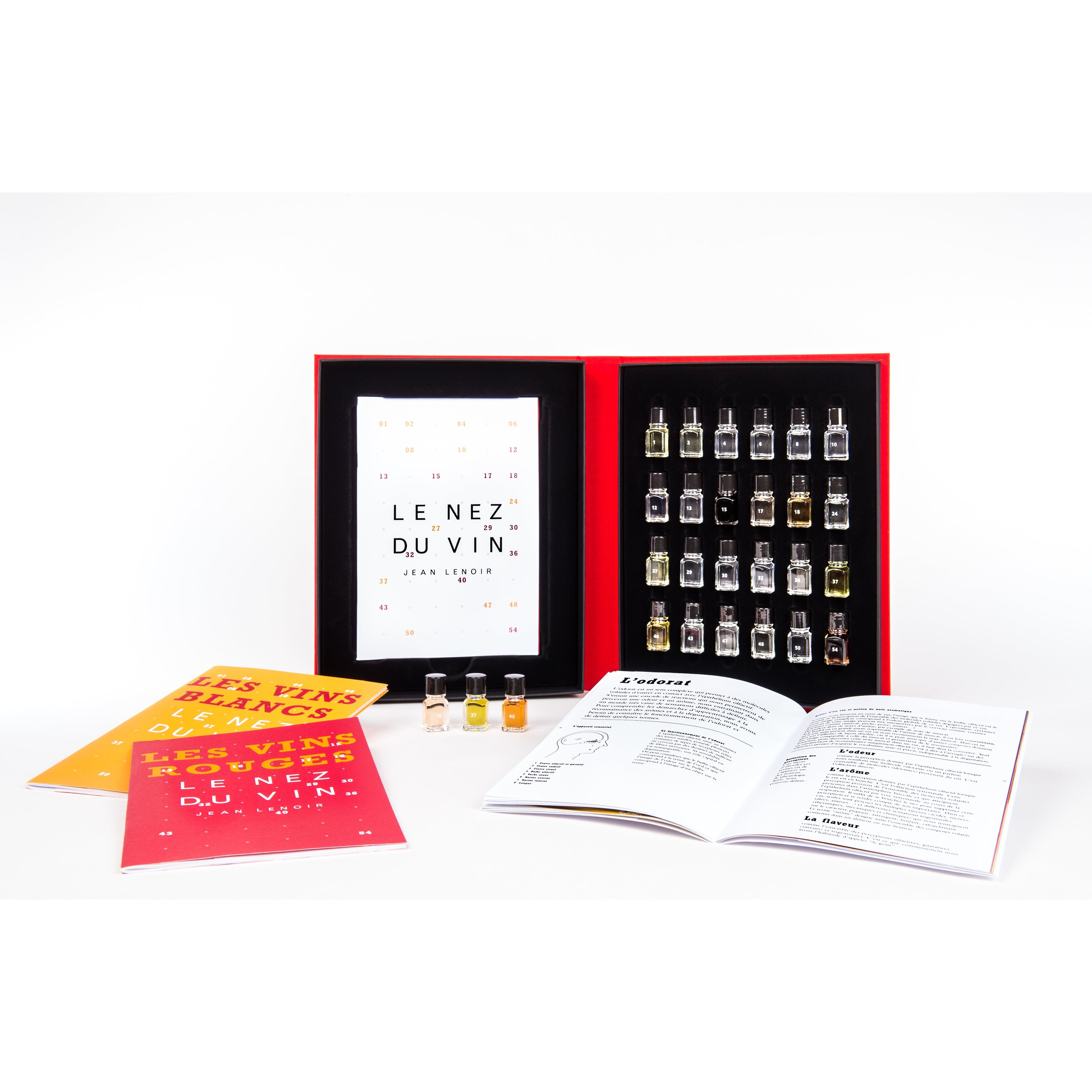 Le Duo Vins Rouges & Vins Blancs - 24 arômes - Le Nez du Vin - Livre d'alcool et boisson - - La Guilde Culinaire