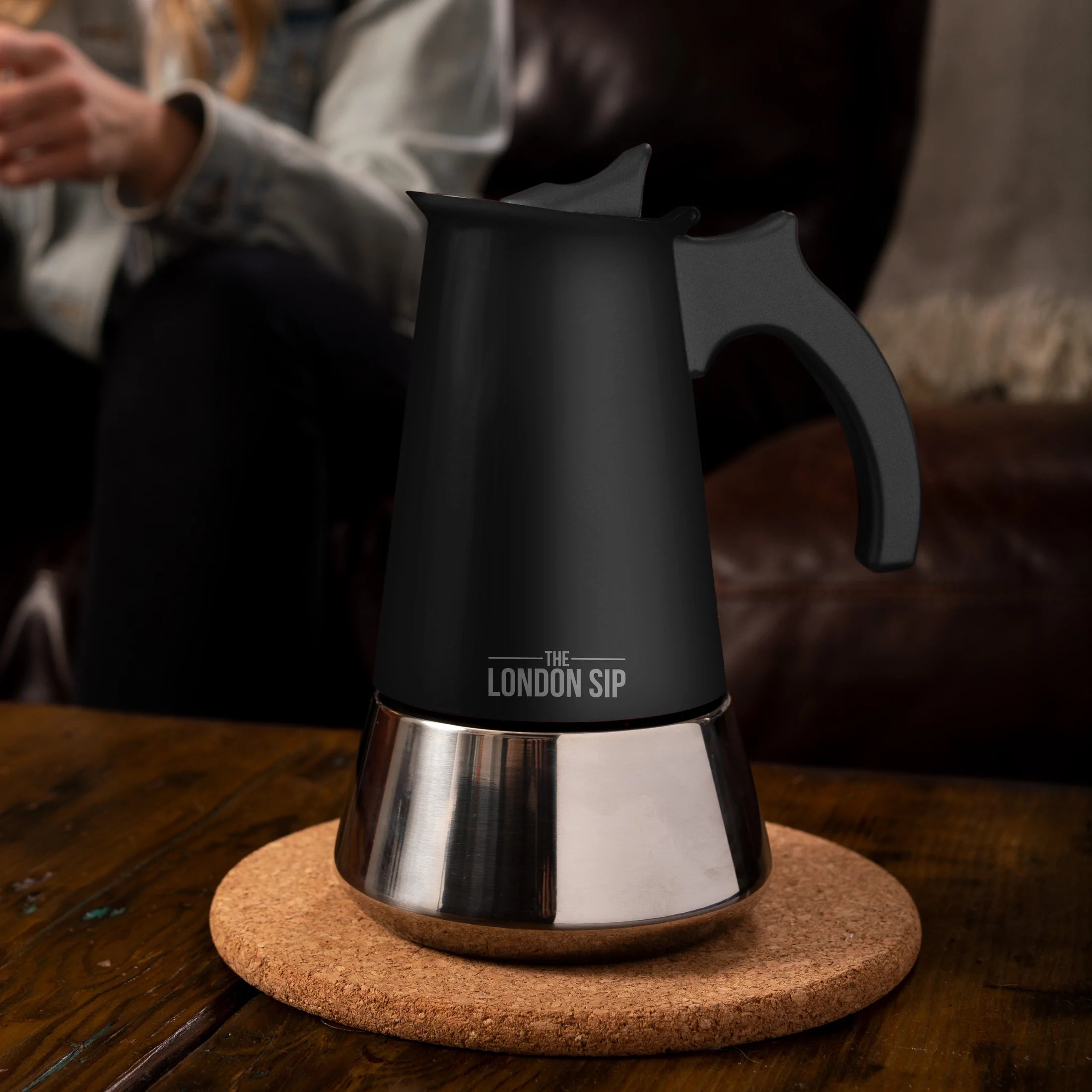 Machine à espresso 6 Tasses en acier inoxydable pour cuisinière - The London Sip Company - Cafetière italienne - - La Guilde Culinaire