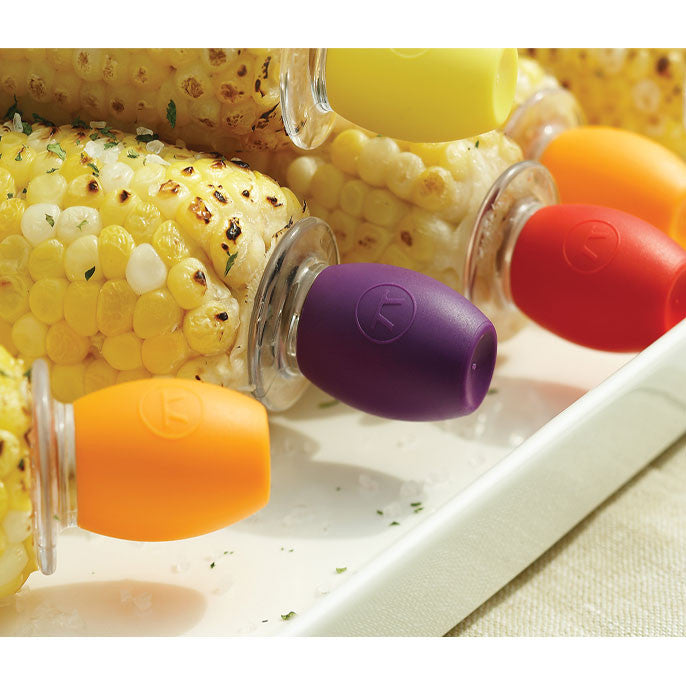 Ensemble de 8 piques à maïs vissables silicone ! - Outset - Pic et brochette - - La Guilde Culinaire