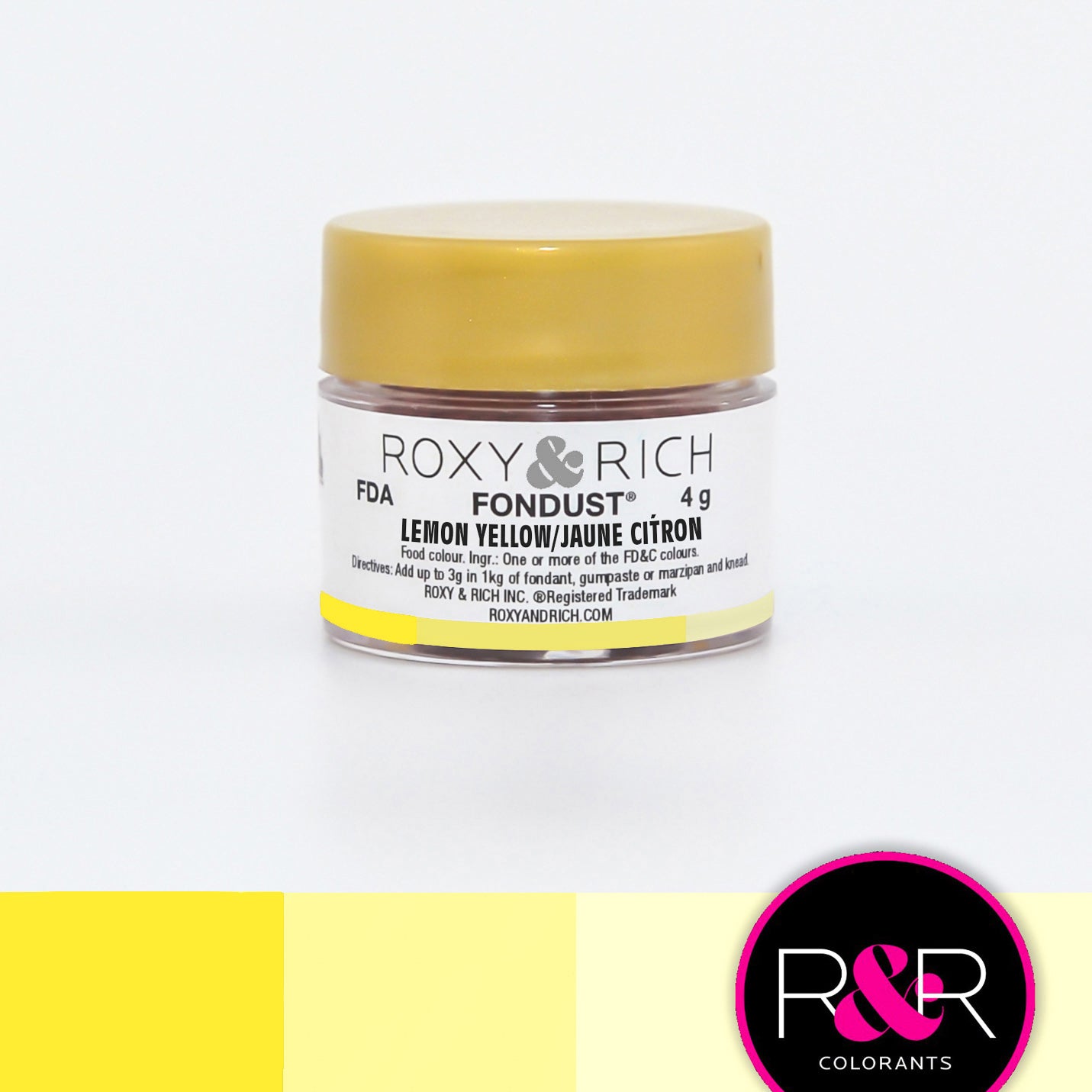 Colorant FONDUST Jaune Citron - Roxy & Rich - Colorant alimentaire hydrosoluble - - La Guilde Culinaire