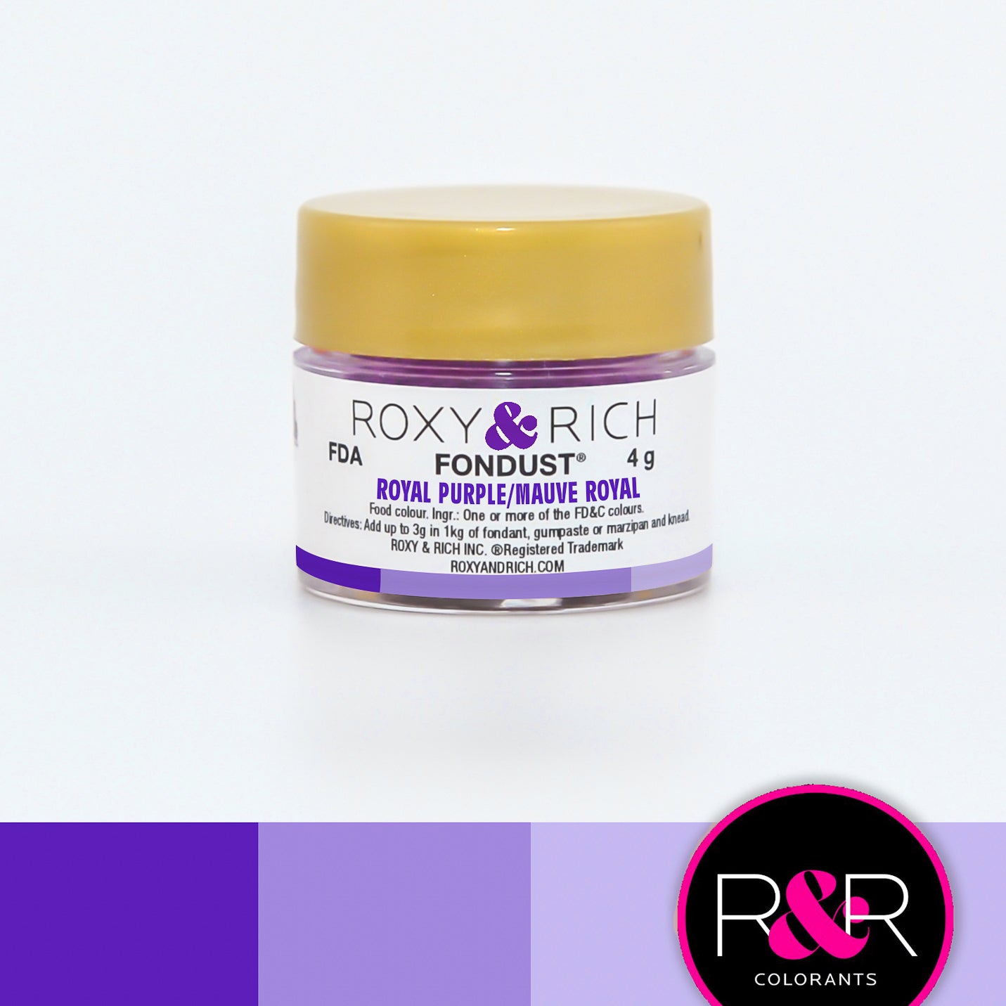 Colorant FONDUST Mauve Royal - Roxy & Rich - Colorant alimentaire hydrosoluble - - La Guilde Culinaire